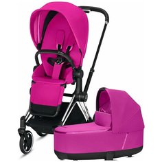 Универсальная коляска Cybex Priam III (2 в 1), fancy pink/chrome/black, цвет шасси: серебристый