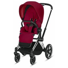 Универсальная коляска Cybex Priam III (2 в 1), true red/chrome/black, цвет шасси: серебристый