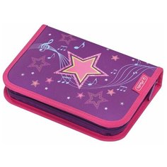 Herlitz Пенал Melody Star (50014354) фиолетовый/розовый