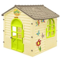 Домик Mochtoys Детский 11558, желтый/серый/зеленый
