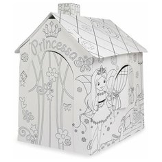 Домик Mochtoys Картонный Принцесса 11122, белый