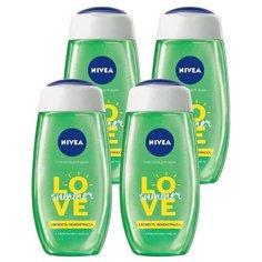 Гель-уход для душа Nivea Свежесть лемонграсса, 250 мл, 4 шт.