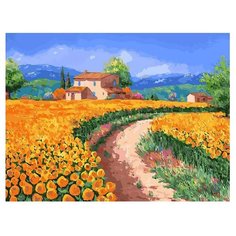 Белоснежка Картина по номерам "Поле с подсолнухами" 30х40 см (306-AS)