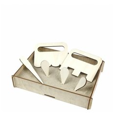 Набор Woodland Гребешки 2, коричневый