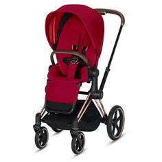 Прогулочная коляска Cybex Priam III, true red/rose gold, цвет шасси: золотистый