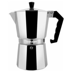 Гейзерная кофеварка Webber BE-0120 на 2 чашки (100 мл), серебристый/черный