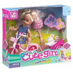 Кукла Shenzhen Jingyitian Trade на велосипеде с собачкой, K899-13A