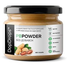 DopDrops Паста арахисовая в порошке PBPowder без добавок, 120 г