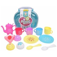 Набор продуктов с посудой Наша игрушка Desert shop 6660-F разноцветный