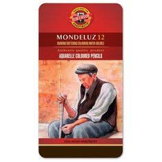 KOH-I-NOOR Акварельные карандаши Mondeluz, 12 цветов (3722012001PL)
