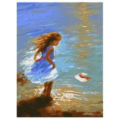 Белоснежка Картина по номерам "Улетела шляпа" 30х40 см (039-AS)