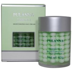 PULANNA Green Tea Moisturizing Day Cream Увлажняющий защитный дневной крем для лица, шеи и декольте с зелёным чаем, 60 г