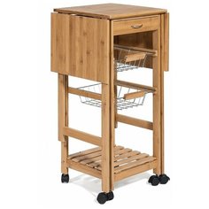 Столик сервировочный TetChair 12JW3-2135, раскладной, ДхШ: 37 х 37 см, длина в разложенном виде: 91 см, бежевый