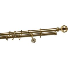 Карниз двухрядный Уют 691К.07.D16 ОСТ Шар (200 см) бронза