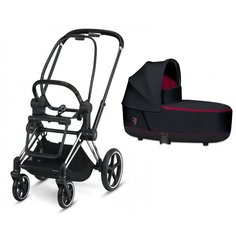 Универсальная коляска Cybex Priam III Ferrari (2 в 1), victory black/chrome/black, цвет шасси: серебристый