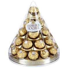 Набор конфет Ferrero Rocher из молочного шоколада, с начинкой из крема и лесного ореха, конус, 350 г