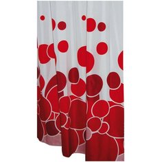 Штора для ванной RIDDER Kani 180х200 белый/красный