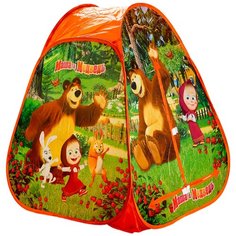 Палатка Играем вместе Маша и медведь конус в сумке GFA-МВ01-R, оранжевый