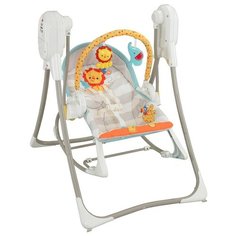 Качели Fisher-Price Слоненок и львенок (BFH07) белый/серый