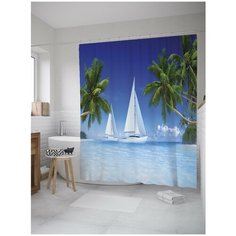 Штора для ванной JoyArty Белоснежные парусники 180х200 (sc-8663)