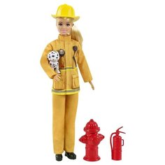 Кукла Barbie в пожарной форме с аксессуарами, GTN83