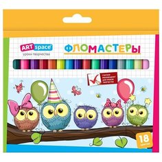 ArtSpace Набор фломастеров Совята (WP18_18581), 18 шт.