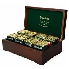 Чай Greenfield ассорти в пакетиках подарочный набор в деревянной шкатулке, 96 шт.