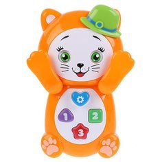 Развивающая игрушка Умка Обучающий котенок, оранжевый/белый