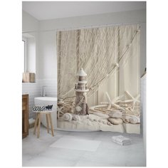 Штора для ванной JoyArty Маяк с декорациями 180х200 (sc-9000)