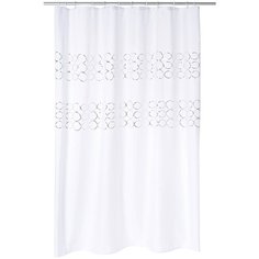 Штора для ванной RIDDER Paillette 180х200 белый/серебряный