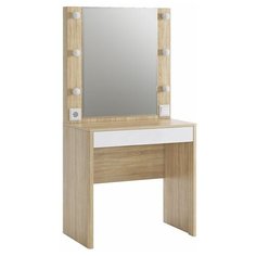 Столик туалетный MEBELSON Зара, ДхШ: 80 х 43 см, дуб сонома/белый