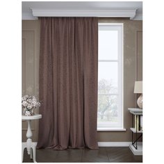 Портьеры ТД Текстиль Завиток на ленте 260 см 1 шт. венге