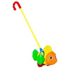 Каталка-игрушка Гратвест Рыбка 0366 Желтый