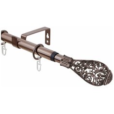 Карниз однорядный Эскар 33311619 Кружево (320 см) коньяк