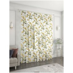 Тюль ARCO DORO CHP-2006192 на ленте 260 см 1 шт. желтая орхидея