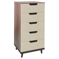 Комод R-Home Сканди 5 ящиков , размер: 60х50 см , цвет: бежевый