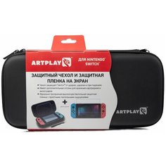 Artplays Чехол и защитная плёнка для консоли Nintendo Switch (ACSWT29) черный