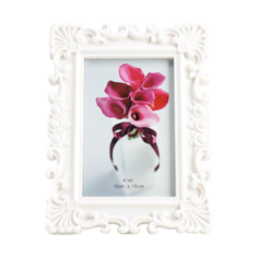 Фоторамка Yiwu Youda Import and Export Розочки и завитки роза 10x15 см белый