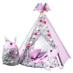 Палатка ВИГВАМиЯ Premium Оптимальный с бомбоном, маленькие балеринки