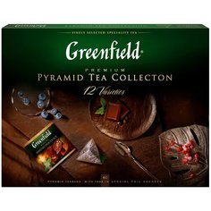 Чай Greenfield Pyramid Tea Collection 12 varieties ассорти в пирамидках подарочный набор, 60 шт.