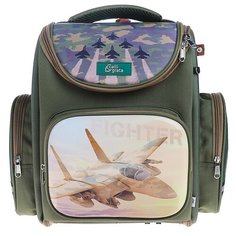 Calligrata ранец Стандарт Самолет (4152086), зеленый/бежевый
