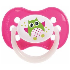Пустышка силиконовая анатомическая Canpol Babies Owls 18+, розовый
