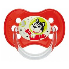 Пустышка силиконовая анатомическая Canpol Babies Space Mission 18+, красный