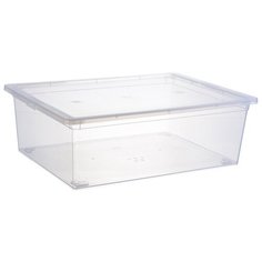 Ящик для хранения Idea, 25л, с крышкой, 53*37*18см, пищевой полипропилен, прозрачный