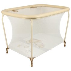 Манеж GLOBEX Классик бежевый/мишки