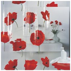 Штора для ванной Spirella Poppy 180х200 красный