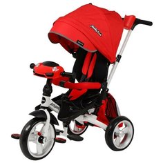 Трехколесный велосипед Moby Kids New Leader 360° 12x10 Eva Car, красный