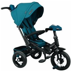 Трехколесный велосипед Moby Kids New Leader 360° 12x10 AIR Car, морская волна