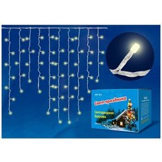 Гирлянда Uniel бахрома UL-00003678 (300 х 70 см), 200 ламп, теплый белый/прозрачный провод