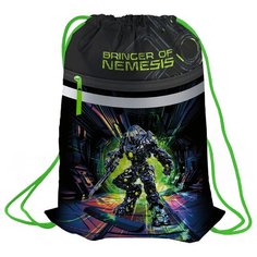 Berlingo Мешок для обуви Transformer (MS09348) черный/зеленый